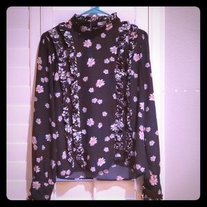 Long sleeve floral dress shirt